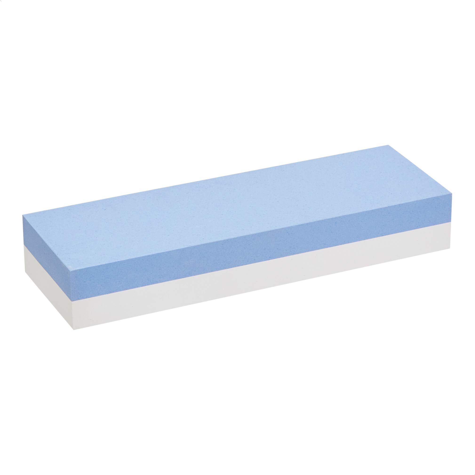 Amazon Basics Whetstone Knife Sharpening Wet Stone Dual Sided 400/1000 Grit with Non-Slip 1 Pc, Bamboo Base, Black & Grey
