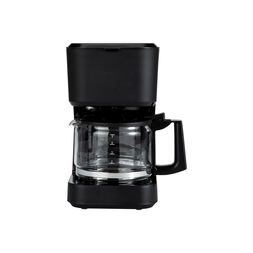 Amazon Basics 12 Cup Drip Coffee Maker, Coffee Machine with Glass Coffee Pot (1.9 Qt), Auto Shut-off, Auto Pause, Removable Filter Basket, Black & Silver